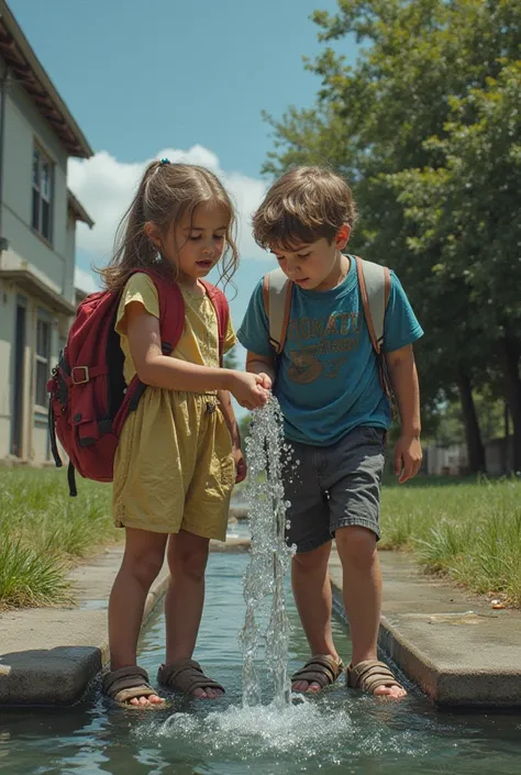  elementary school students　 water coming out of pussy 