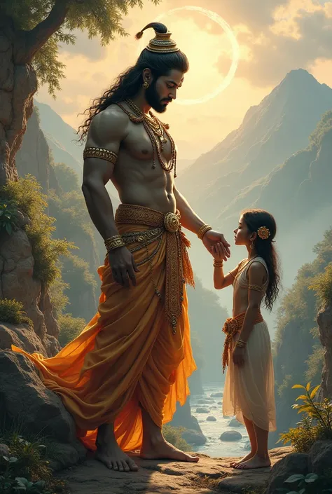 Create lord ram holding  hand