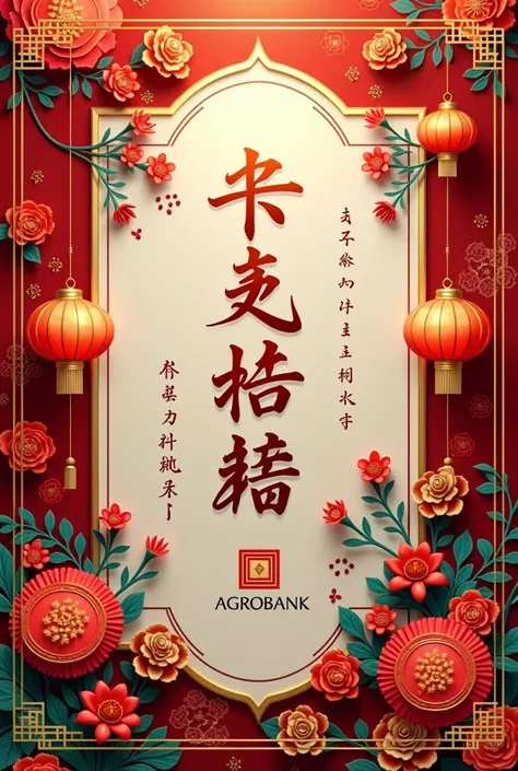 Wish card with words: Happy Chinese New Year
Happy Holidays
Agrobank
