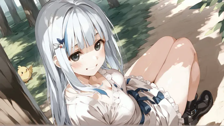 One personの Girl、( Masterpiece,   ultra detail ,   clear focus , shadow,   Ultra High Resolution , 8k,   perfect anatomy, Perfect face, (  detailed face ), (  detailed eyes  )、 eyes、Best Quality、, Girl、I'm wearing shoes that look like black short boots、blu...