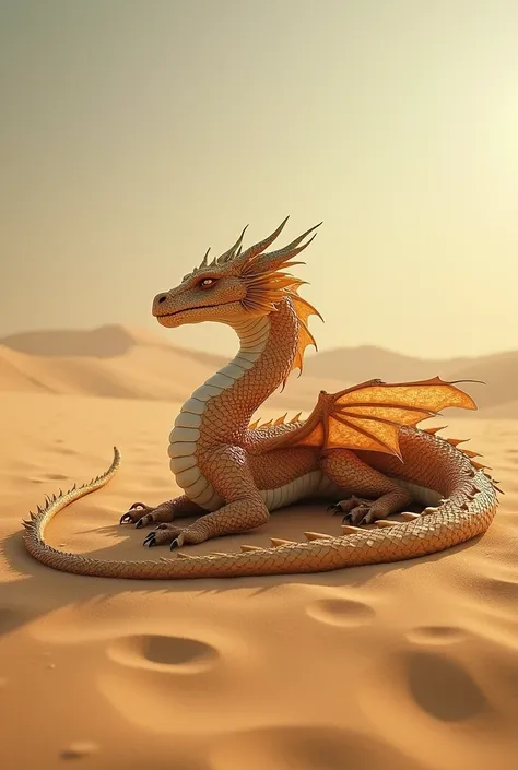 Now you have the same dragon but lying in the sand without clothes