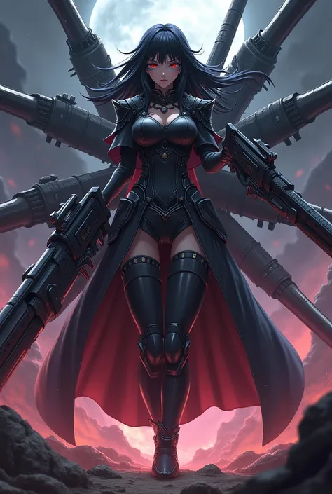 Woman anime huge evil weapons 