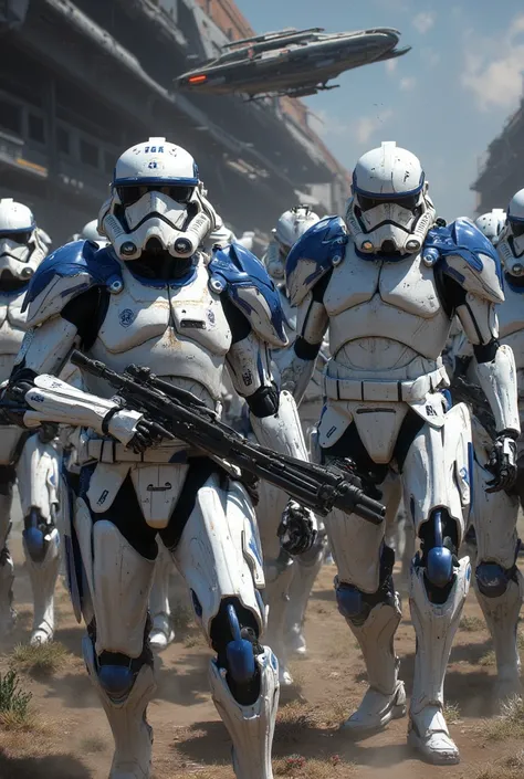 501st elite battalion victory, star wars, white and blue armor, casual but competitive