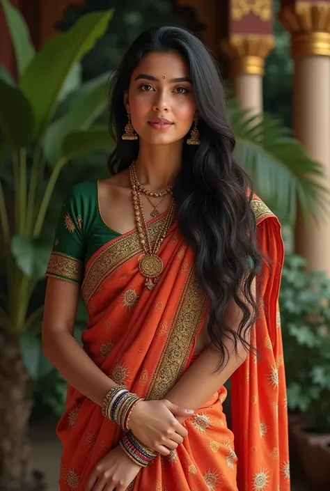 A girl in saree