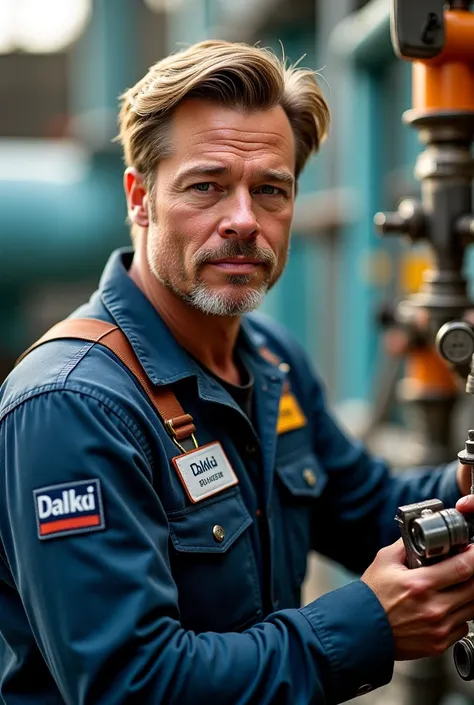 Brad Pitt en technicien de l entreprise Dalkia