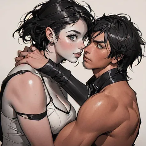 There is a drawing of a naked woman and a cat kissing, artgerm y greg rutkowski, artgerm y greg rutkowski, artgerm and greek rutkowski, artgerm and genzoman, Artgerm and Ben Lo,  Artgerm Greg Rutkowski _ greg, Artgerm and Ilya Kuvshinov