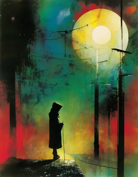 loneliness, art inspired by Bill Sienkiewicz and Dave McKean
