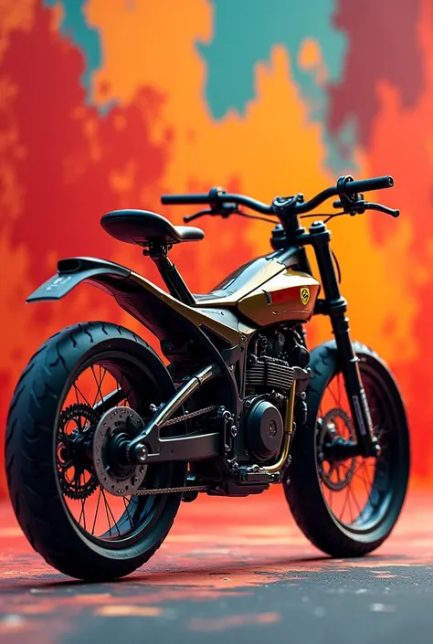 Make a bike with a motorcycle handlebar, Luggage rack and the Senna painting