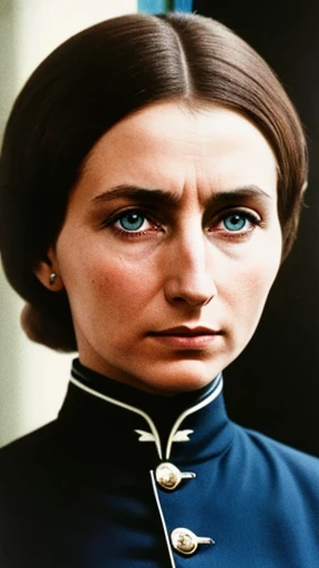 Colored photo An Abramowicz woman focuses on her face 