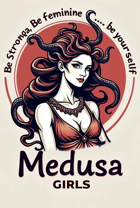  you can generate a logo for a company called Medusa Girls and its slogan is to be strong, Be feminine  ..  be yourself and the visual reference is the Greek goddess Medusa  , considering that the company is a clothing store  