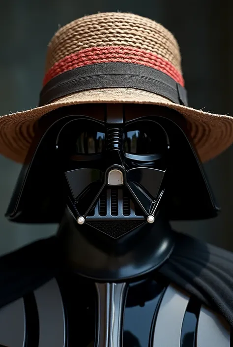 Close-up of Darth Vader Star Wars character wearing a Colombian voltiao hat 