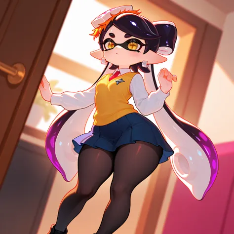 Masterpiece,Best Quality, beautiful eyes,callie form splatoon,cinematic lens effect, highly dramatic picture, ultra detailed, depth of field, huge hips,big booty, medium full length, 8k,small breast, ultra cute , ultra sexy, ultra bouncy, Dutch angle, ((bu...