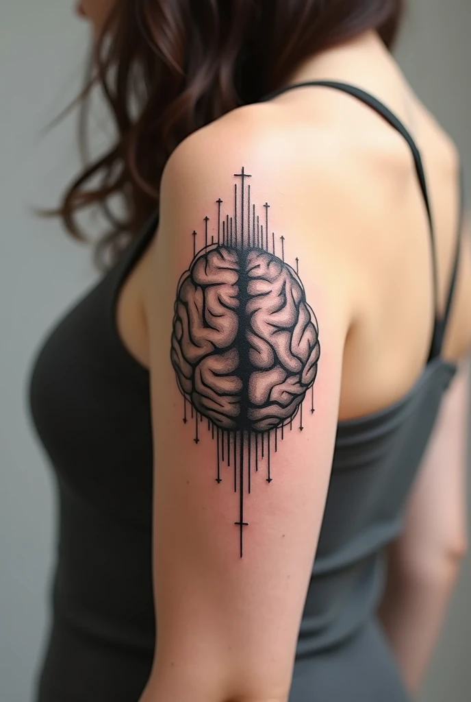 A tattoo of balance between mind and emotions