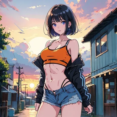 "Full-body anime kawaii character, beautifully detailed eyes and lips, long eyelashes, soft and elegant expression. A young woman with a slender and graceful figure, wearing a perfect, sexy and elegant thicc body nice abs, large breasts and butt. Her face ...