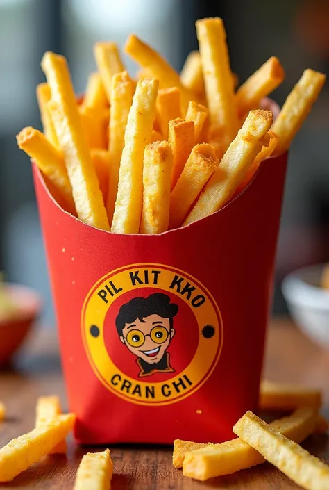 Create the logo of the brand Pillku Crunch are a sales stand for french fries with Peruvian flavors and ingredients where we reflect our rich cuisine for the world will be in the city of Cusco uses Andean colors and fabrics