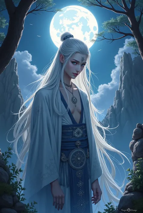 Image of Tsuki son of Onnotangu Lord Luna ,  is  is from the role-playing game The Legend of the Five Rings