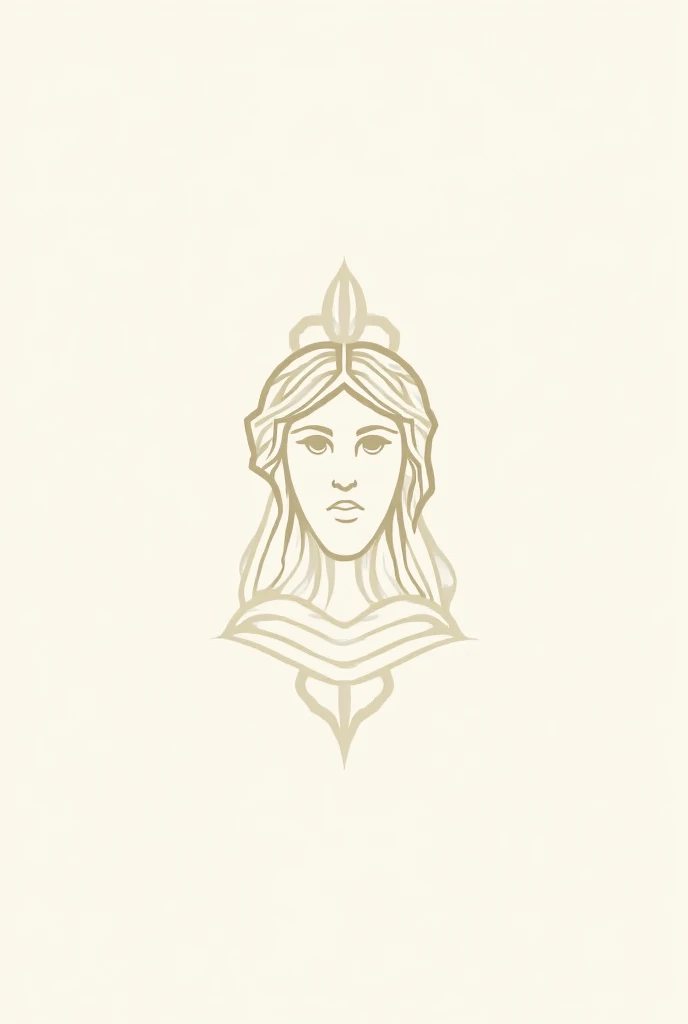 Create a beautiful and minimalist logo with the goddess Athena 