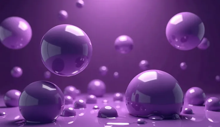 Give me a background wallpaper   (Purple)   those spheres aligned with molten chocolate 