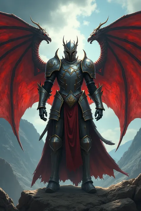 I would like to create an image of a soldier like with the same armor as Peter from Narnia but with the dragon wings of Vali Lucifer from hsdxd