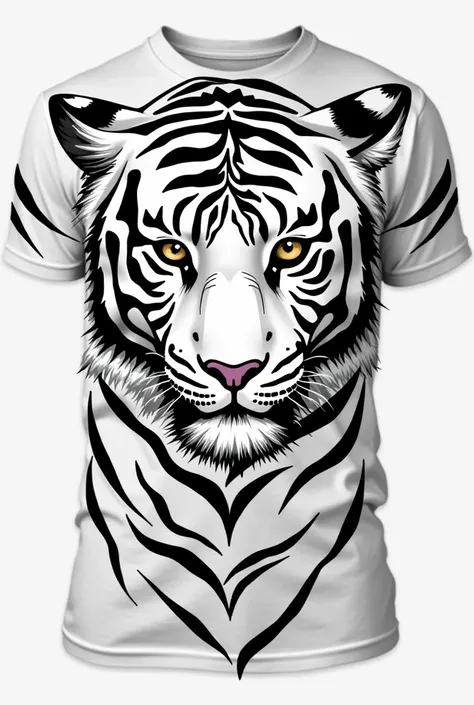 Tiger Stripes

Design: Edgy tiger stripes with sharp, jagged black lines on a white or grey background.
Placement: Focus on the chest area or as a diagonal pattern across the shirt.
Vibe: Wild and adventurous, perfect for an active look.