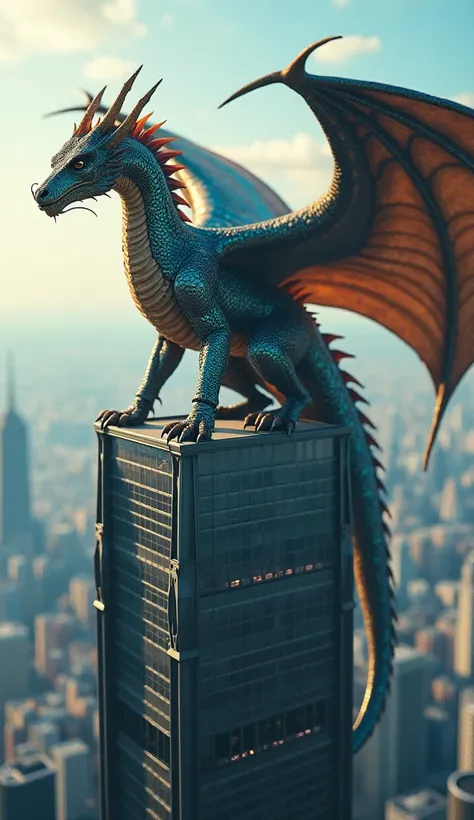 Dragon on top of the building