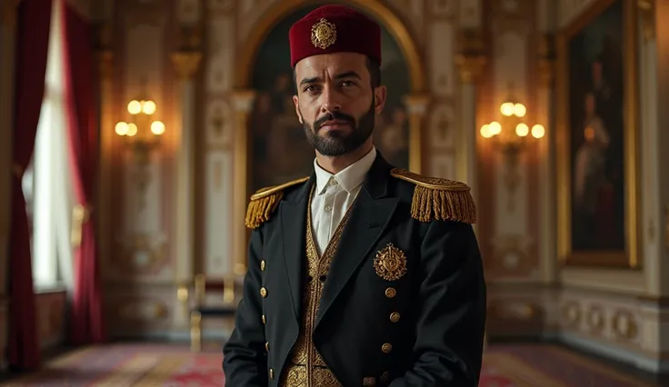  He was exiled to a palace in Salonica, where he spent the rest of his days Ottoman suit, fez, medal.