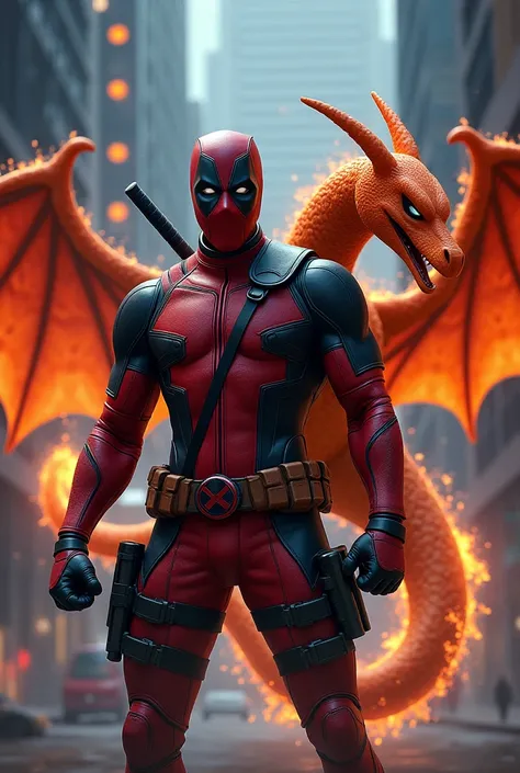 Deadpool y Charizard 