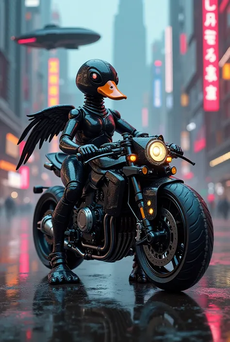 A duck fused with a Kawasaki