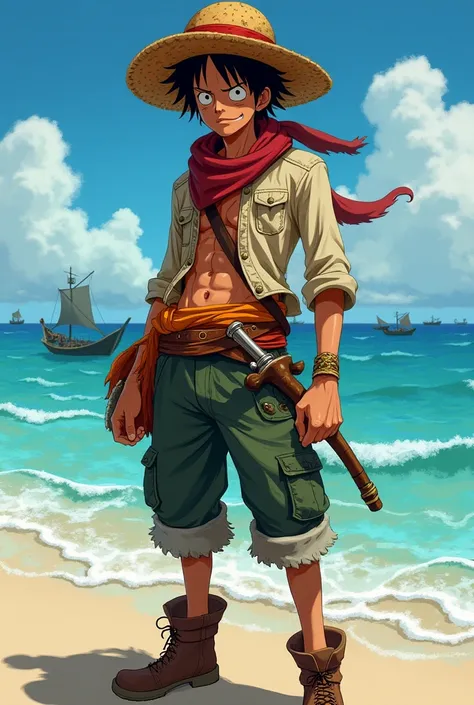 make luffy look lik Somalia pirates 