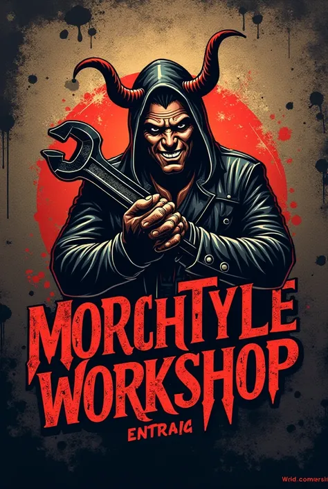 Naughty motorcycle workshop logo 