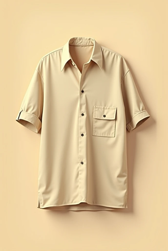 design of an oversized shirt, Beige background, With simple and retro style, for a marketing agency,  with the following colors 7d55b8, 000000, 00bdd6 ,  The design should convey freshness , And to be waved
