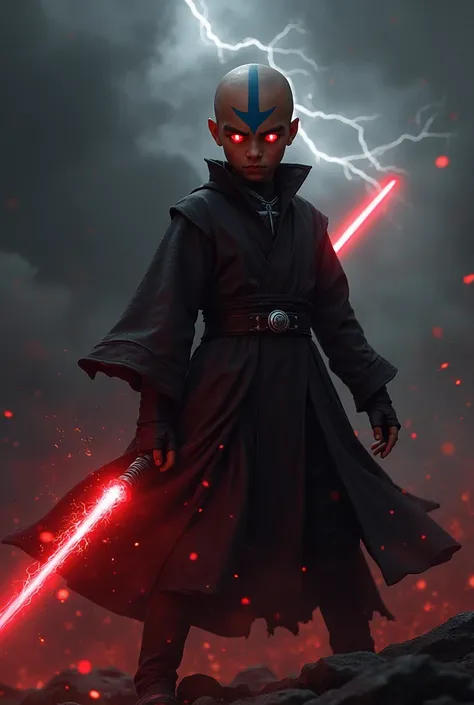 Aang from Avatar The Last Airbender as a Sith Lord 