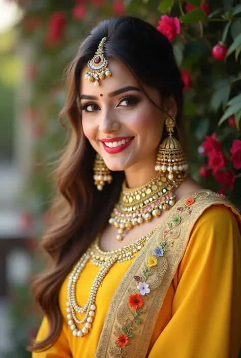 Pakistan Weddings female dressing

1. Mehndi Function:
Outfits:
Lehenga choli, gharara, ya sharara vibrant colors mein (jaise yellow, green, orange).
Mirror work aur gotta patti detailing bohot common hoti hai.
Accessories:
Phoolon ke gehne (floral jewelry...