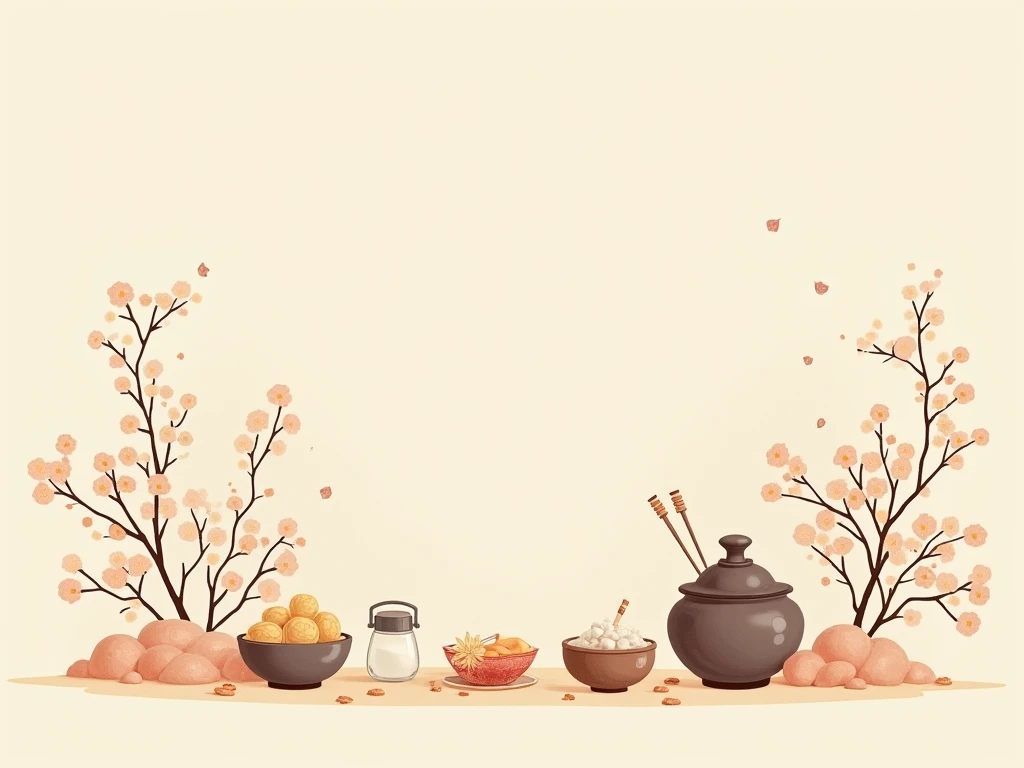 a light brown background with traces of Japanese culture, no people, no text, illustration, vector, correct drawing, correct symmetry, highest quality