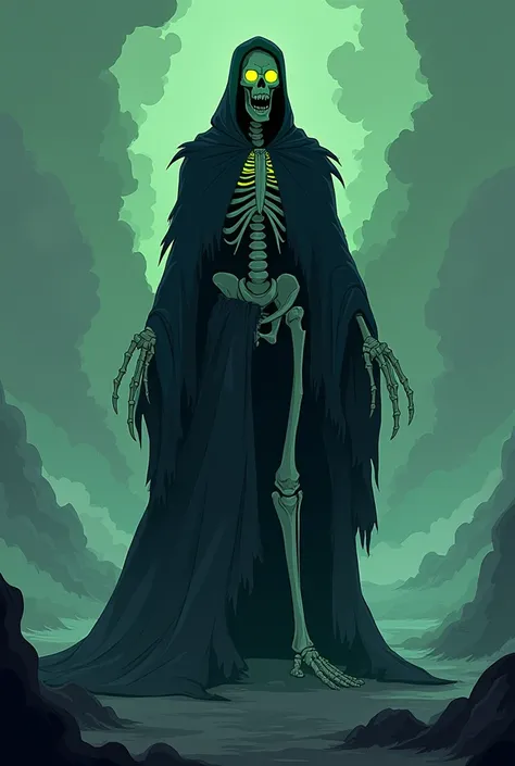 Create the lich from adventure time 
in 2 dimensional form