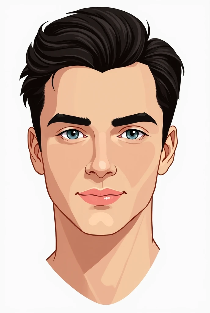 draw a man:Eye color: Light brown, hazel, gray or blue, bright and attractive.

Hair color: Black or dark brown, thick and soft.

Skin color: Light to medium.

Nose shape: Straight with a medium base.     

Face shape: Oval or round, full cheeks.

Forehead...