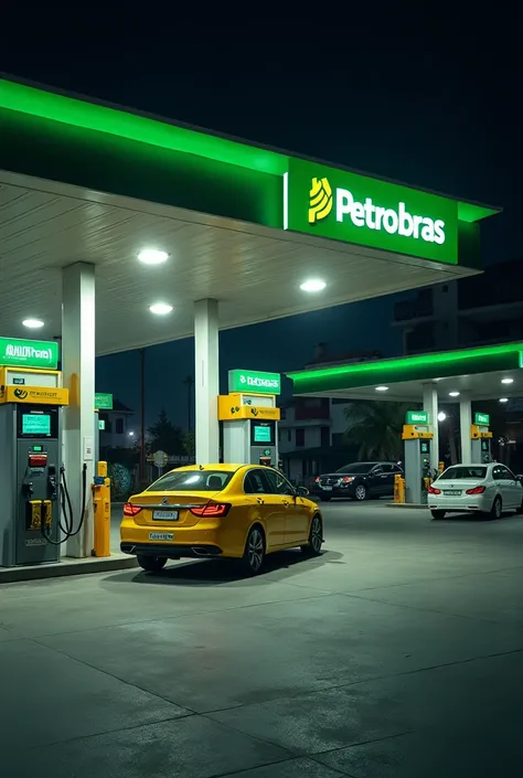  Create an image of a Petrobras gas station with a yellow Brasilia car waiting to fill up,  in the image it must have two gas stations to fill one with the car and the other without ,  while showing every gas station and license plate 
ChatGPT said :
 Chat...