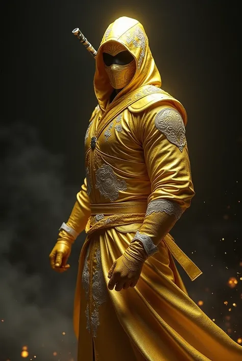 GOLDEN NINJA MAN, with white details on the clothes 