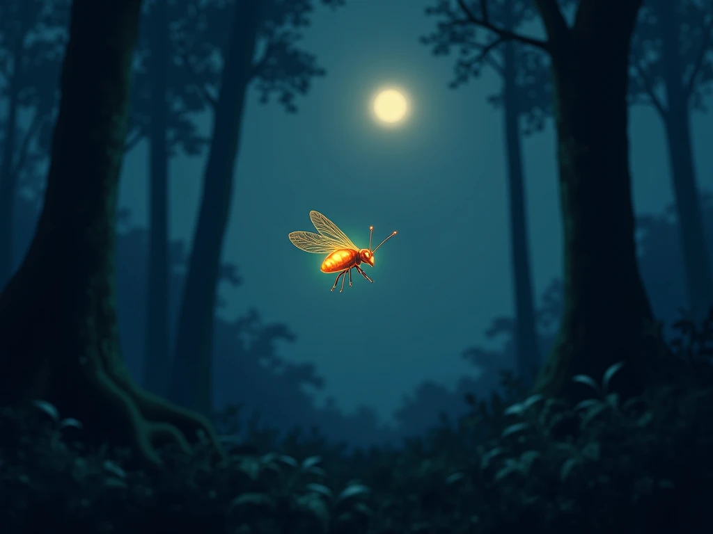 draw a firefly in the dark