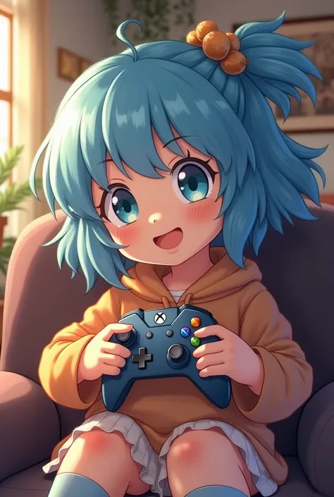 Lufi from On Pic sitting with an Xbox controller