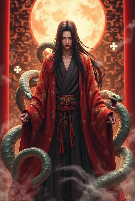 orochimaru with snake chinese lunar new year 2025 poster