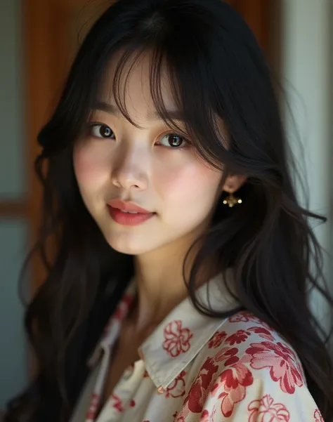 best quality, face focus, soft light, ultra high res, (photorealistic:1.4), RAW photo,
1japanese girl, solo, cute, (pupil, lights in the eyes),  detailed beautiful face, (small chest),(high resolution detail of human skin texture),
(long hair),
indoor,
Dam...