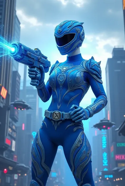 Elsa, power ranger blue