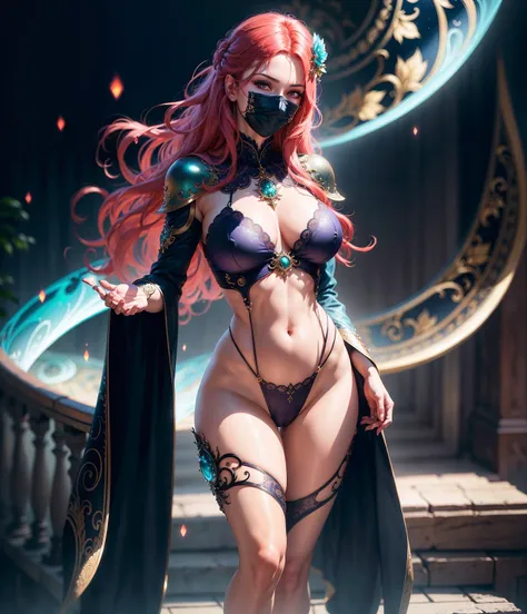 ( best quality,4K,8k, highres, masterpiece:1.2),  ultra-detailed , (realistic,photorealistic,photo-realistic:1.37), madura milf, illyasviel von einzbern,  red hair, standing up,  vibrant colors,  shiny skin,  mesmerizing eyes  , elegant pose,  enchanting s...