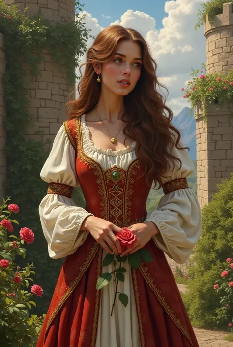 A medieval lady named Sol with brown hair