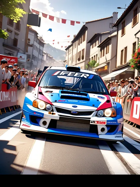  (   top quality ,4K,8k,  high resolution,masterpiece:1.2), more details,(  is present ,photo  is present ,photo-  is present :1.3), high resolution,超 high resolution,8k raw.  Group A rally car from the 1990s 、 Impreza is driving at high speed on a narrow ...