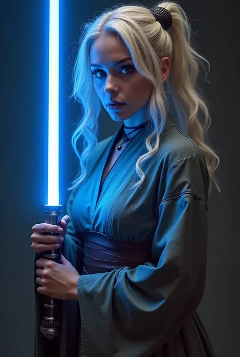 Jedi Elara with blue lightsaber Porn girls 