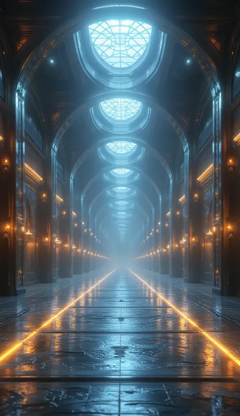 ((masterpiece, highest quality, Highest image quality, High resolution, photorealistic, Raw photo, Extremely detailed CG unified 8k wallpaper)), Endless Corridor,