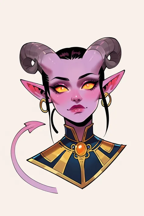 score_9, score_8_up, score_7_up, score_6_up, sw4p, 1girl, solo, a gorgeous Tiefling woman, detailed hands, detailed face, tiny tiefling horns, tiefling tail, simple background, tender scene, msmln style, masterpiece, Anatomically Correct, High Resolution, ...