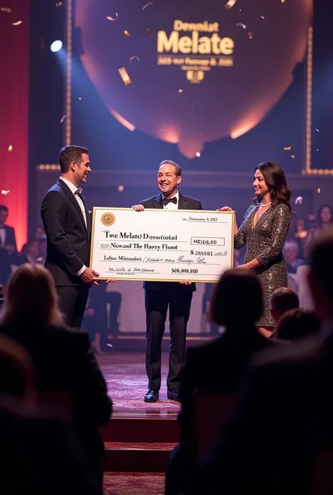 I receive the winning prize of 150 ,000, 000 in the melate where two or three people present the prize to me on February 28, 2025